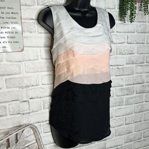 Style & Co Ruffled Tiered Tank Top Shirt Size Medium